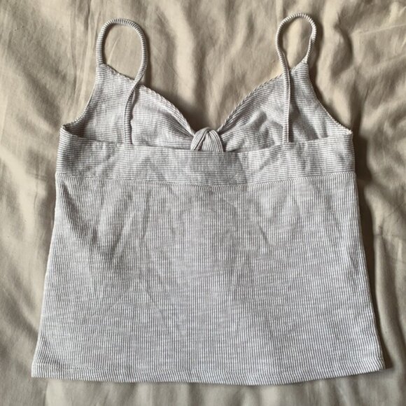 Grey & White Striped Tank Top - Picture 3 of 3